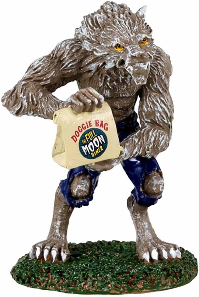 Lemax Village Collection - Spooky Town Wolfie Eats Out Village Accessory #32200