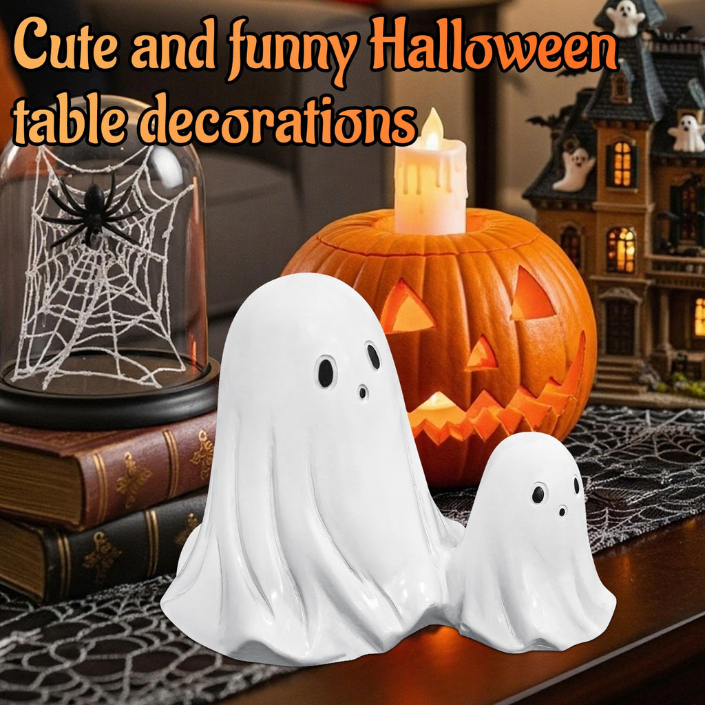 Halloween Ghost Figurine Ghost Decor, Funny Ghost Statue, Cute Ghost Figurine, Ghost Statue Halloween Decoration for Gift Props Tabletop Home Decor New Year's Gifts - Halloween Happy