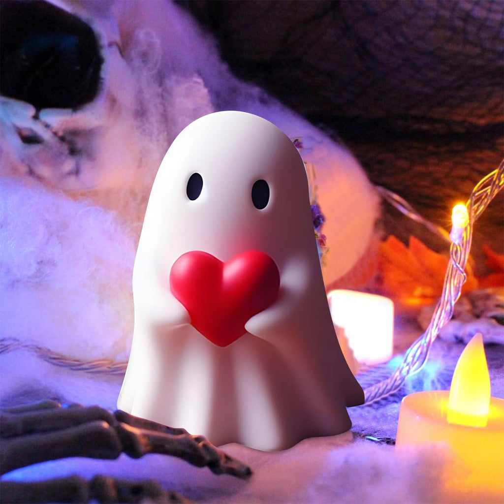 Halloween Ghost Figurine Ghost Decor, Funny Ghost Statue, Cute Ghost Figurine, Ghost Statue Halloween Decoration for Gift Props Tabletop Home Decor New Year's Gifts - Halloween Happy