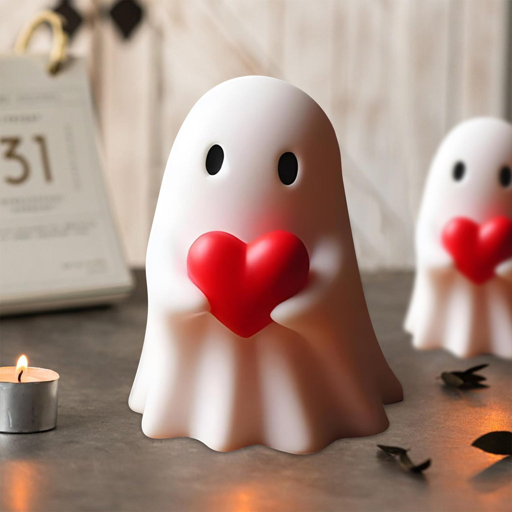 Halloween Ghost Figurine Ghost Decor, Funny Ghost Statue, Cute Ghost Figurine, Ghost Statue Halloween Decoration for Gift Props Tabletop Home Decor New Year's Gifts - Halloween Happy