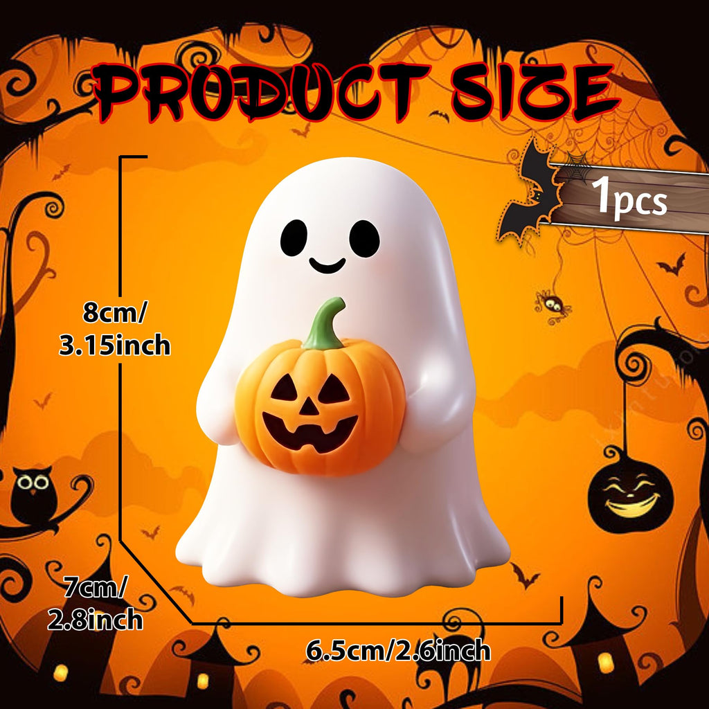 Halloween Ghost Figurine Ghost Decor, Funny Ghost Statue, Cute Ghost Figurine, Ghost Statue Halloween Decoration for Gift Props Tabletop Home Decor New Year's Gifts - Halloween Happy