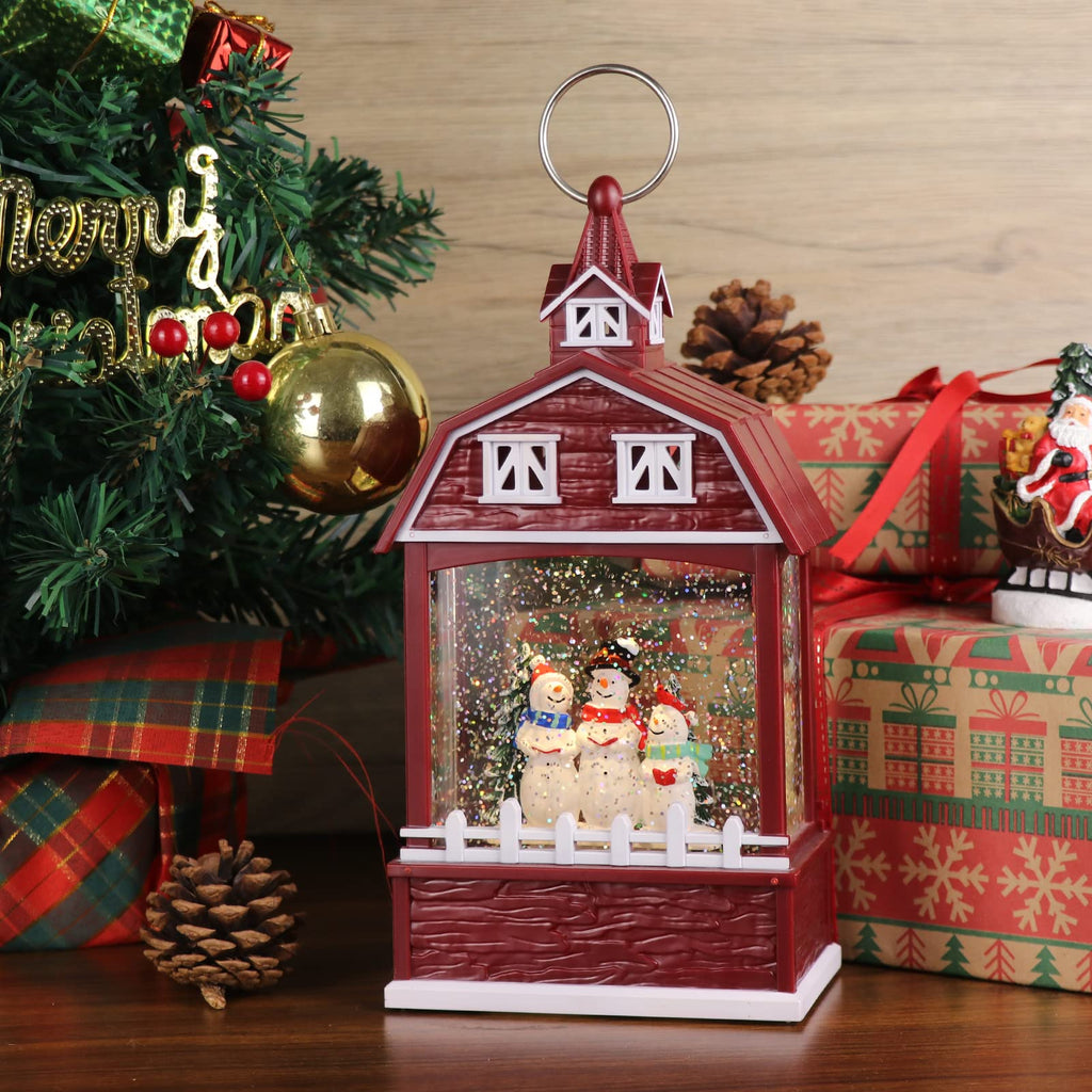 DRomance Halloween Skeleton Snow Globe Lantern with 6H Timer Battery Operated USB Powered Lighted Water Glitters Bronze Canteen Shaped Snow Globe Halloween Decoration Children Gift(6 x 3.2 x 11 Inch) - Halloween Happy