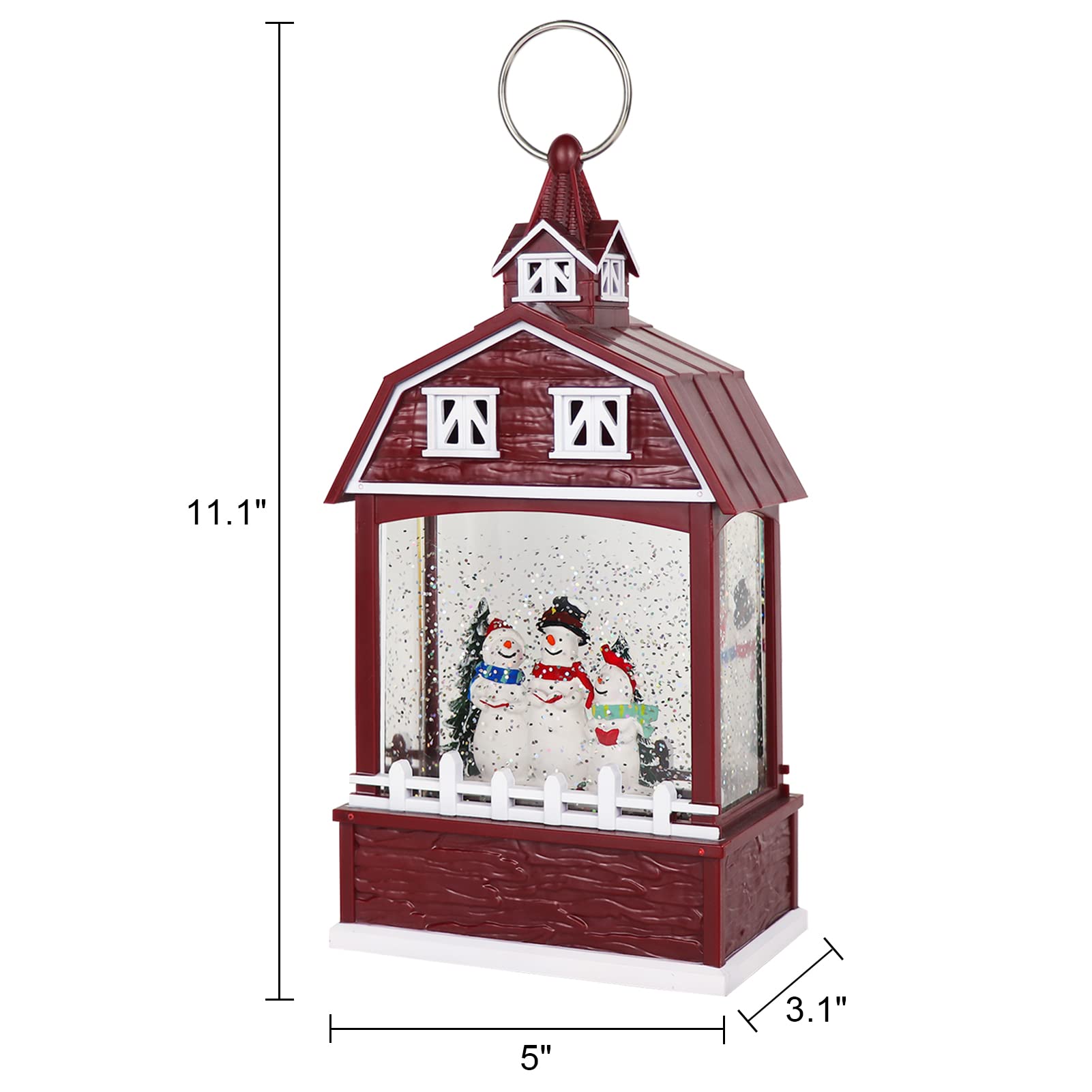 DRomance Halloween Skeleton Snow Globe Lantern with 6H Timer Battery Operated USB Powered Lighted Water Glitters Bronze Canteen Shaped Snow Globe Halloween Decoration Children Gift(6 x 3.2 x 11 Inch) - Halloween Happy