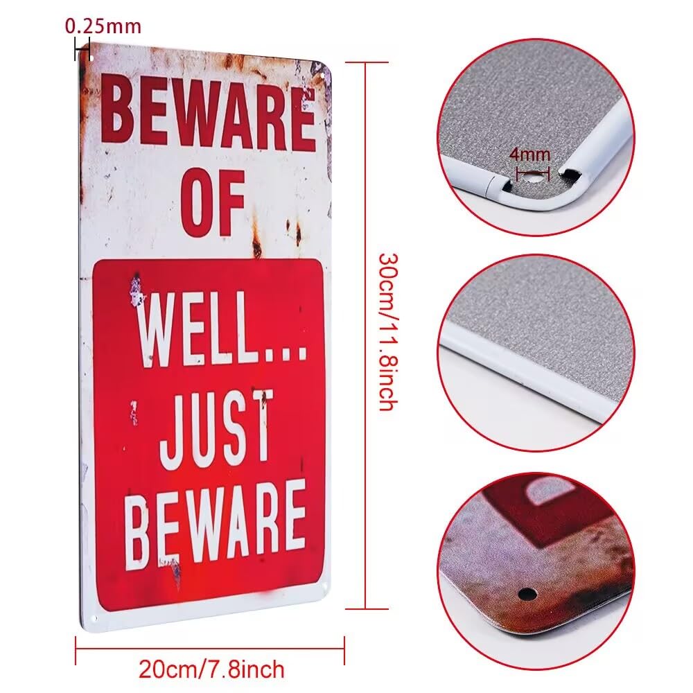 Halloween Decoration Halloween Signs Retro Fashion chic Funny Metal Tin Sign No Trespassing We're Tired of Hiding The Bodies. - Halloween Happy