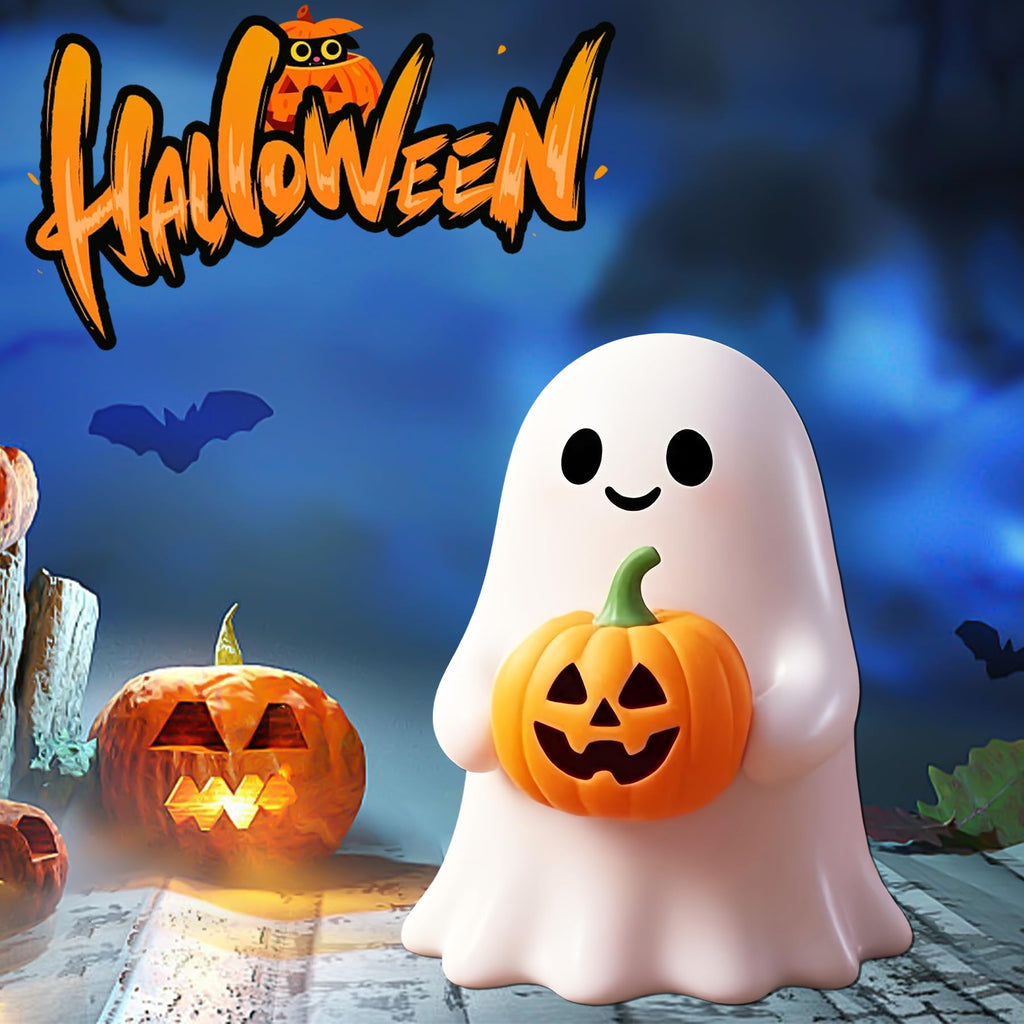Halloween Ghost Figurine Ghost Decor, Funny Ghost Statue, Cute Ghost Figurine, Ghost Statue Halloween Decoration for Gift Props Tabletop Home Decor New Year's Gifts - Halloween Happy