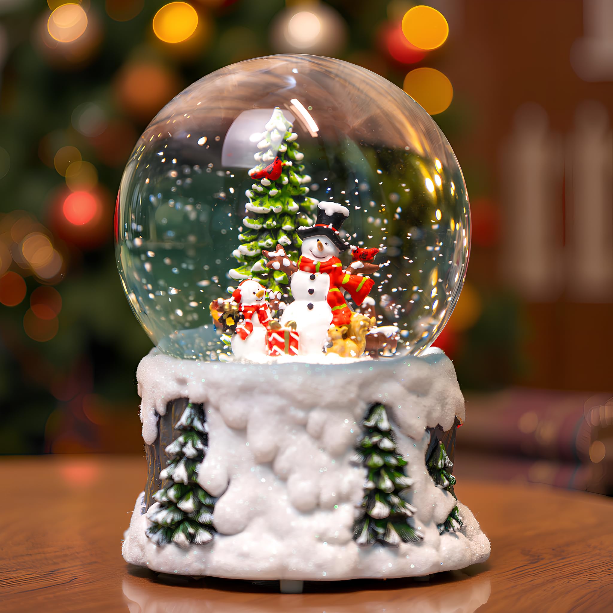 Halloween Snow Globe Lantern Water Glittering Spooky Witch' s Black Cat in Pumpkins with Music, USB Lined/Battery Operated Lighted Lantern for Halloween Festival Decoration Gifts - Halloween Happy