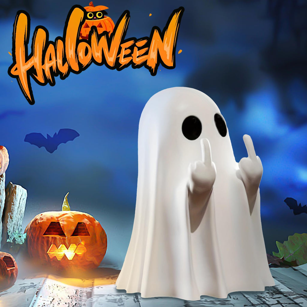 Halloween Ghost Figurine Ghost Decor, Funny Ghost Statue, Cute Ghost Figurine, Ghost Statue Halloween Decoration for Gift Props Tabletop Home Decor New Year's Gifts - Halloween Happy