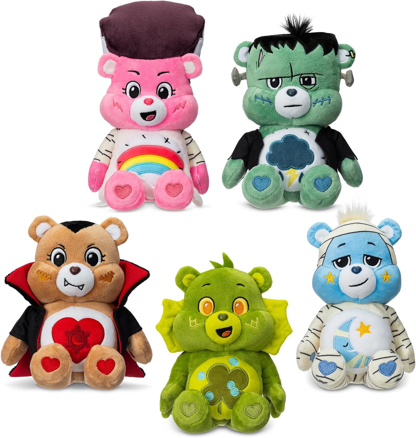 Care Bears Universal Monsters 9" Fun Size Plush - Grumpy as Frankenstein - Soft, Huggable Plushie, Stuffed Animal for Girls and Boys, Ages 4+ - Halloween Happy