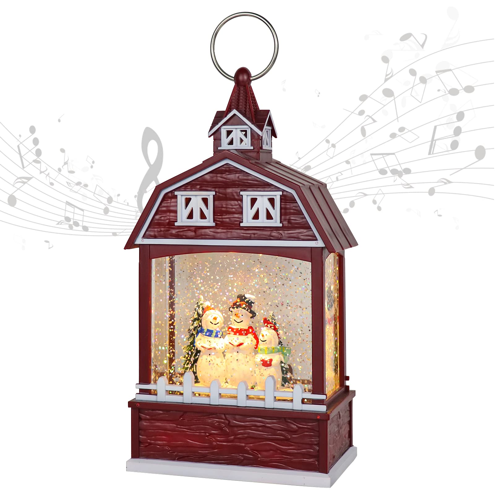 DRomance Halloween Skeleton Snow Globe Lantern with 6H Timer Battery Operated USB Powered Lighted Water Glitters Bronze Canteen Shaped Snow Globe Halloween Decoration Children Gift(6 x 3.2 x 11 Inch) - Halloween Happy