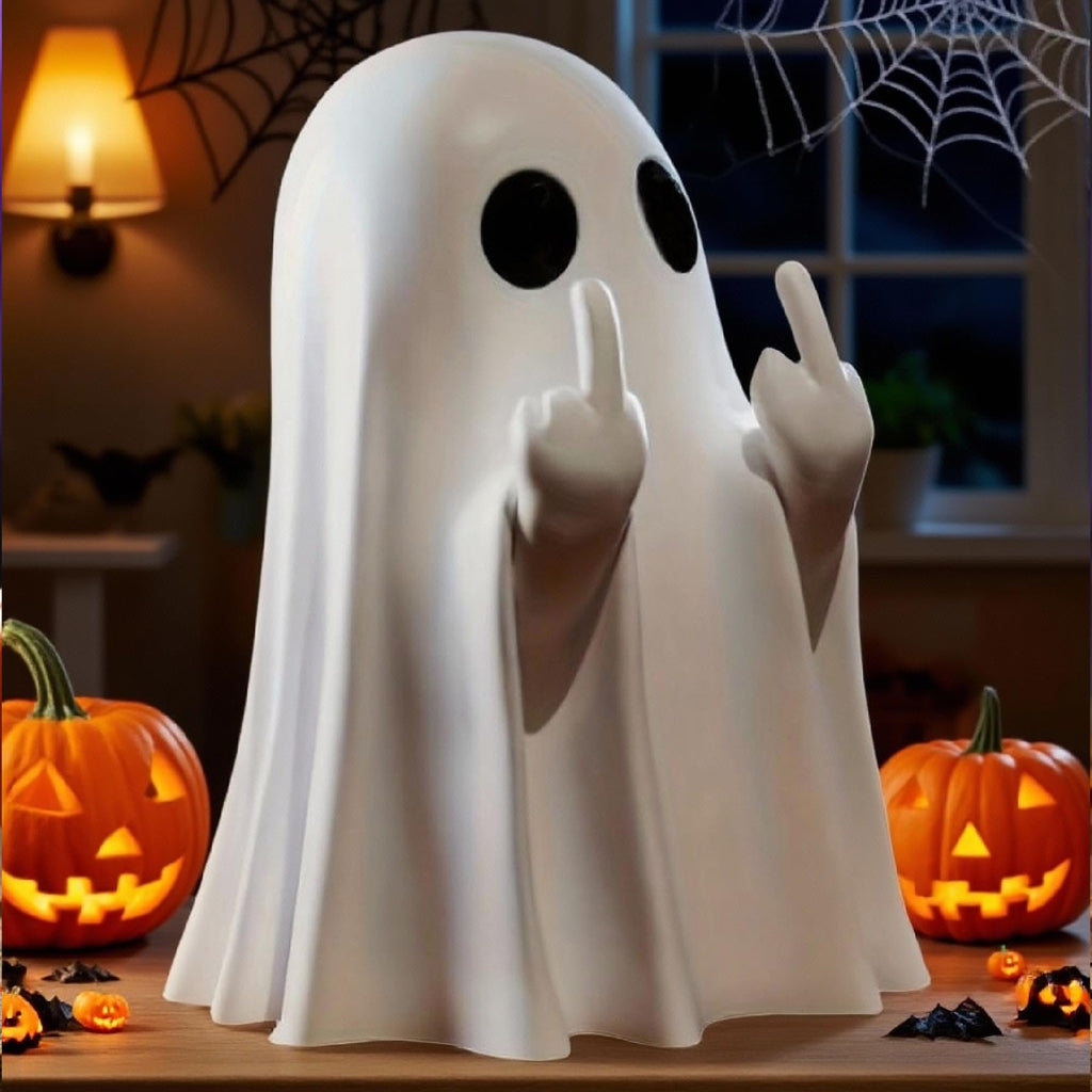 Halloween Ghost Figurine Ghost Decor, Funny Ghost Statue, Cute Ghost Figurine, Ghost Statue Halloween Decoration for Gift Props Tabletop Home Decor New Year's Gifts - Halloween Happy