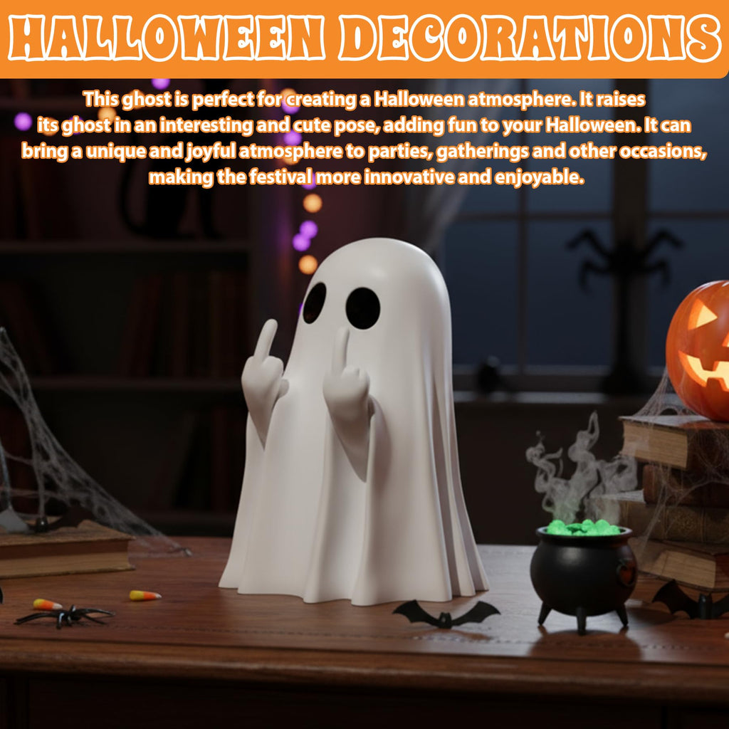 Halloween Ghost Figurine Ghost Decor, Funny Ghost Statue, Cute Ghost Figurine, Ghost Statue Halloween Decoration for Gift Props Tabletop Home Decor New Year's Gifts - Halloween Happy