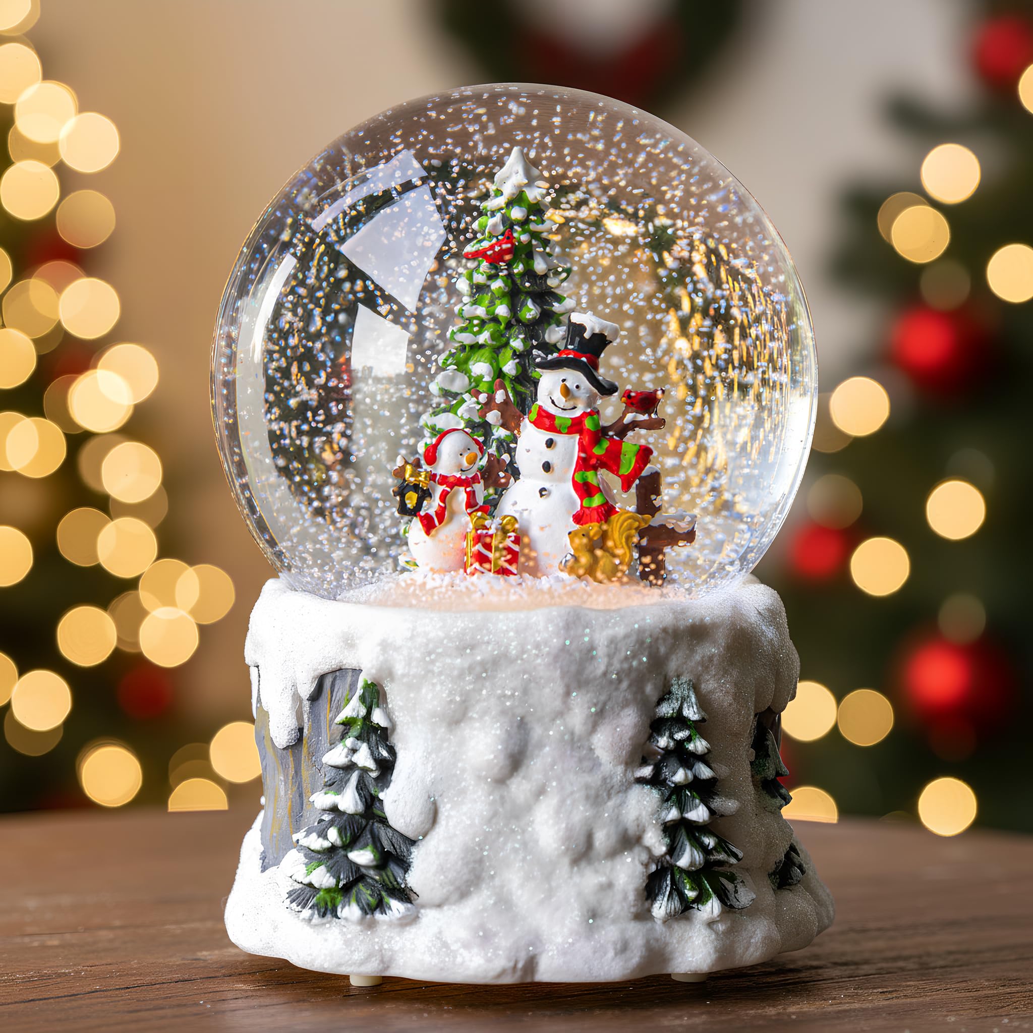 Halloween Snow Globe Lantern Water Glittering Spooky Witch' s Black Cat in Pumpkins with Music, USB Lined/Battery Operated Lighted Lantern for Halloween Festival Decoration Gifts - Halloween Happy