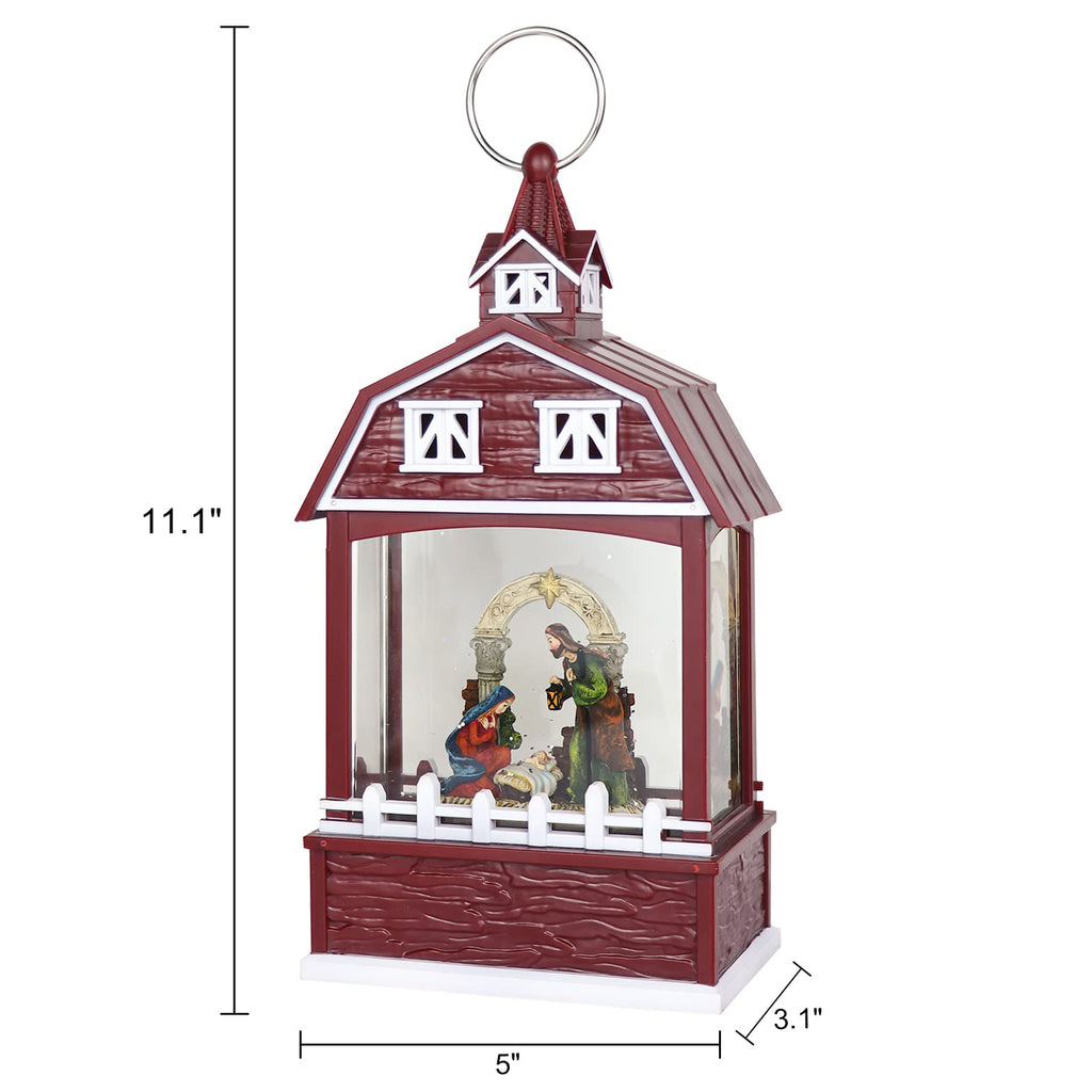 DRomance Halloween Skeleton Snow Globe Lantern with 6H Timer Battery Operated USB Powered Lighted Water Glitters Bronze Canteen Shaped Snow Globe Halloween Decoration Children Gift(6 x 3.2 x 11 Inch) - Halloween Happy