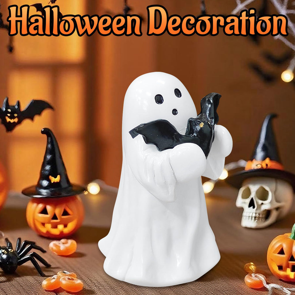 Halloween Ghost Figurine Ghost Decor, Funny Ghost Statue, Cute Ghost Figurine, Ghost Statue Halloween Decoration for Gift Props Tabletop Home Decor New Year's Gifts - Halloween Happy