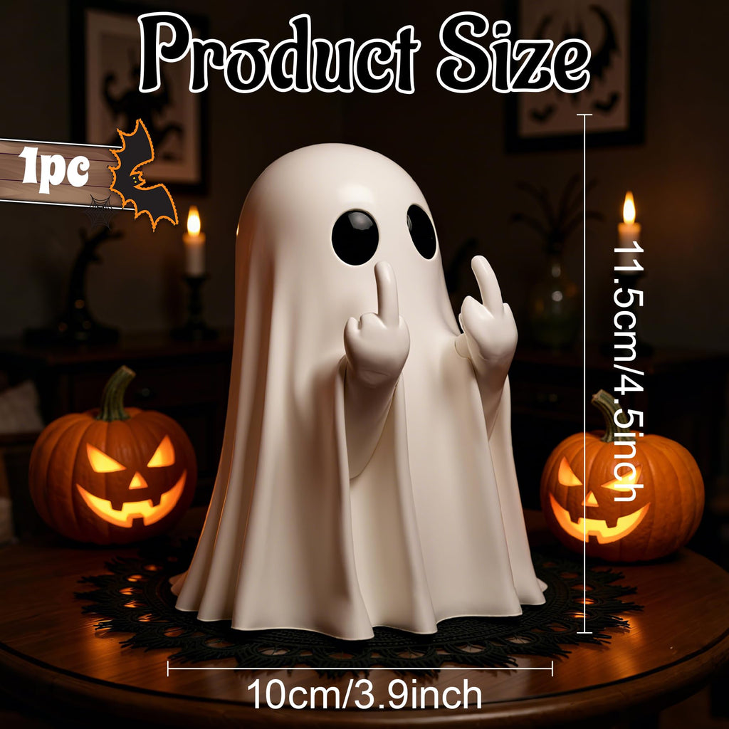 Halloween Ghost Figurine Ghost Decor, Funny Ghost Statue, Cute Ghost Figurine, Ghost Statue Halloween Decoration for Gift Props Tabletop Home Decor New Year's Gifts - Halloween Happy