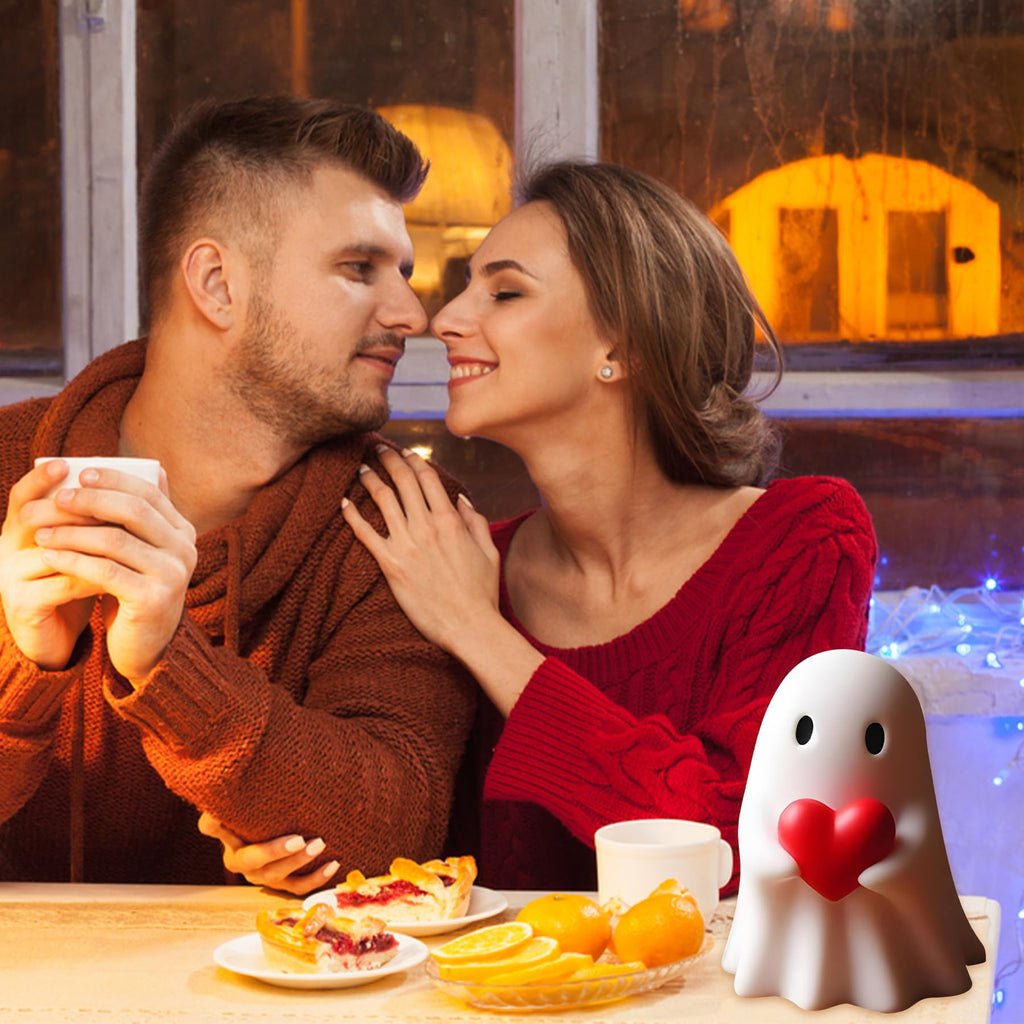 Halloween Ghost Figurine Ghost Decor, Funny Ghost Statue, Cute Ghost Figurine, Ghost Statue Halloween Decoration for Gift Props Tabletop Home Decor New Year's Gifts - Halloween Happy