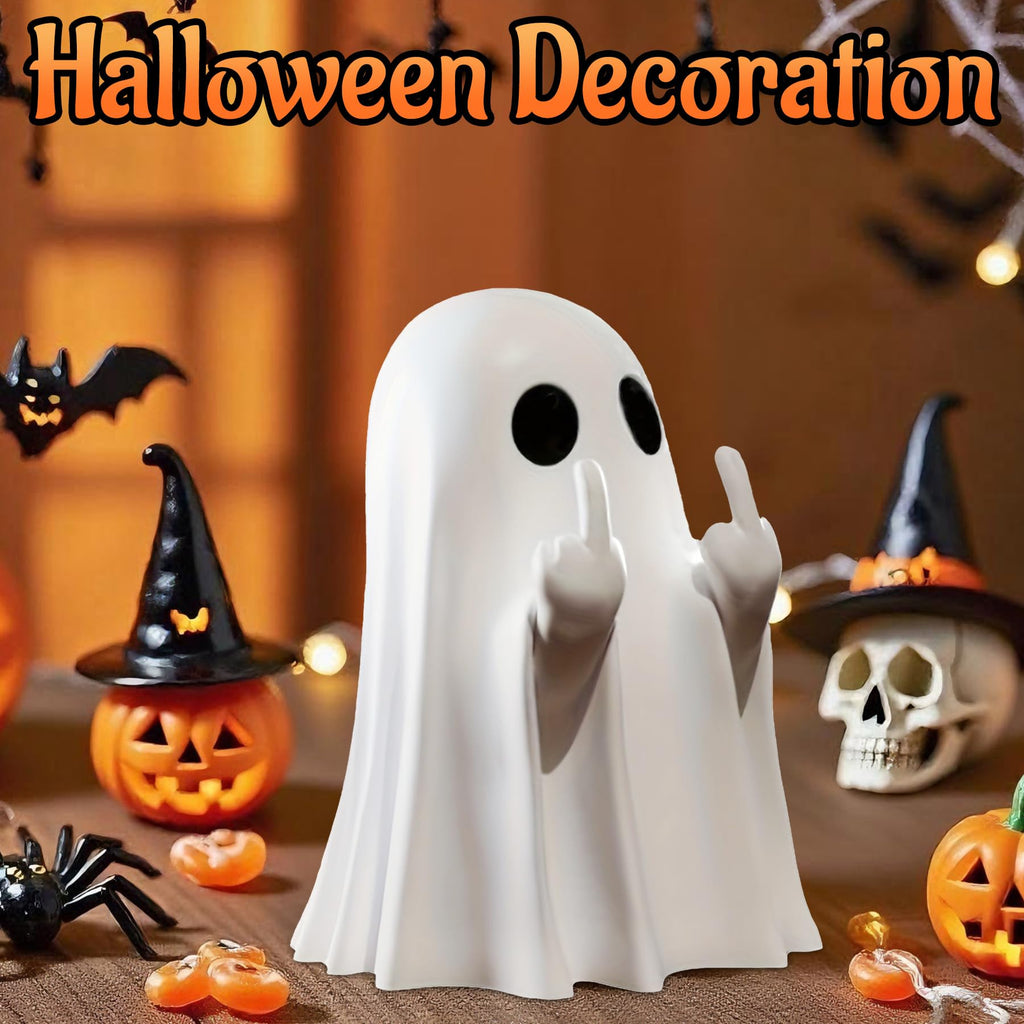 Halloween Ghost Figurine Ghost Decor, Funny Ghost Statue, Cute Ghost Figurine, Ghost Statue Halloween Decoration for Gift Props Tabletop Home Decor New Year's Gifts - Halloween Happy