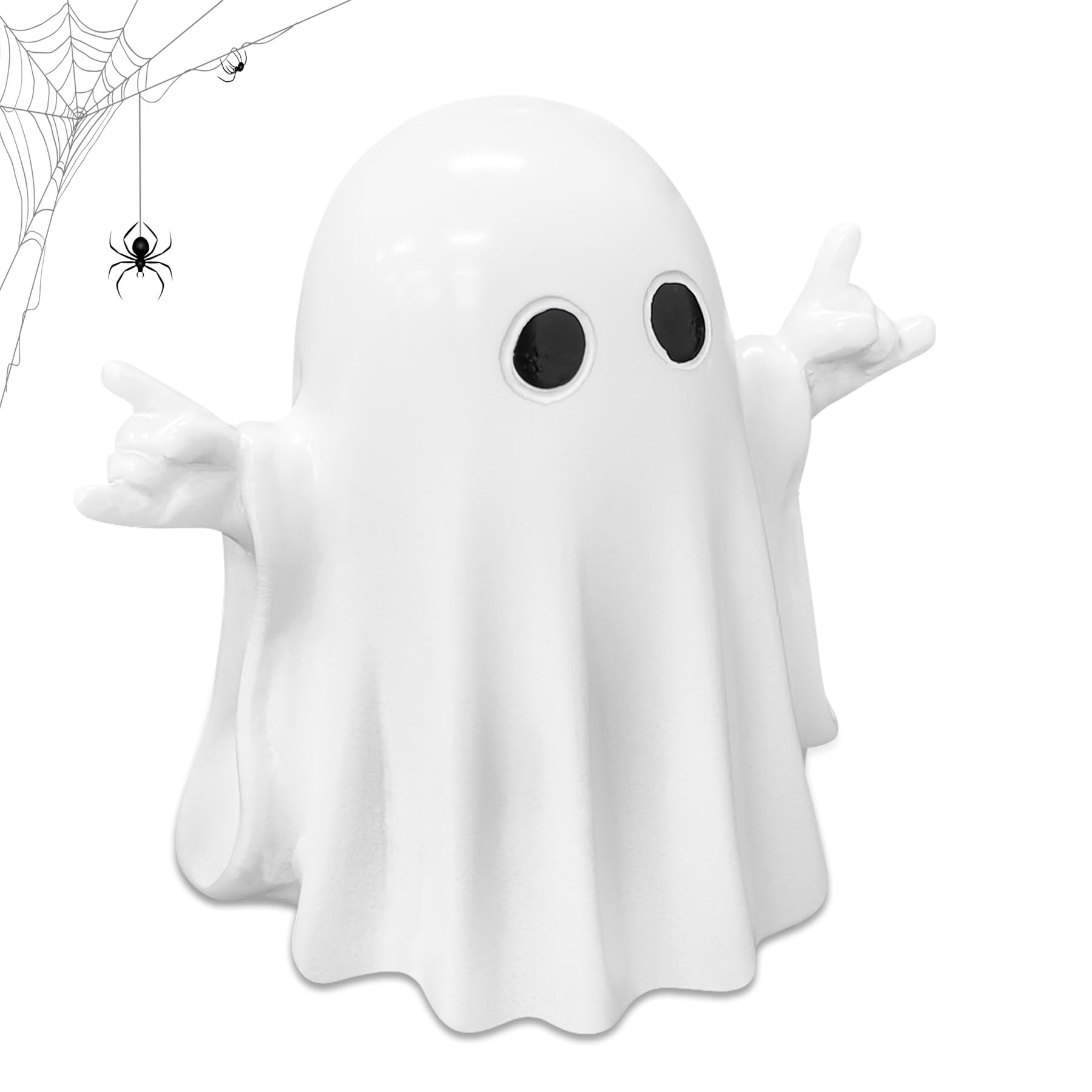 Halloween Ghost Figurine Ghost Decor, Funny Ghost Statue, Cute Ghost Figurine, Ghost Statue Halloween Decoration for Gift Props Tabletop Home Decor New Year's Gifts - Halloween Happy