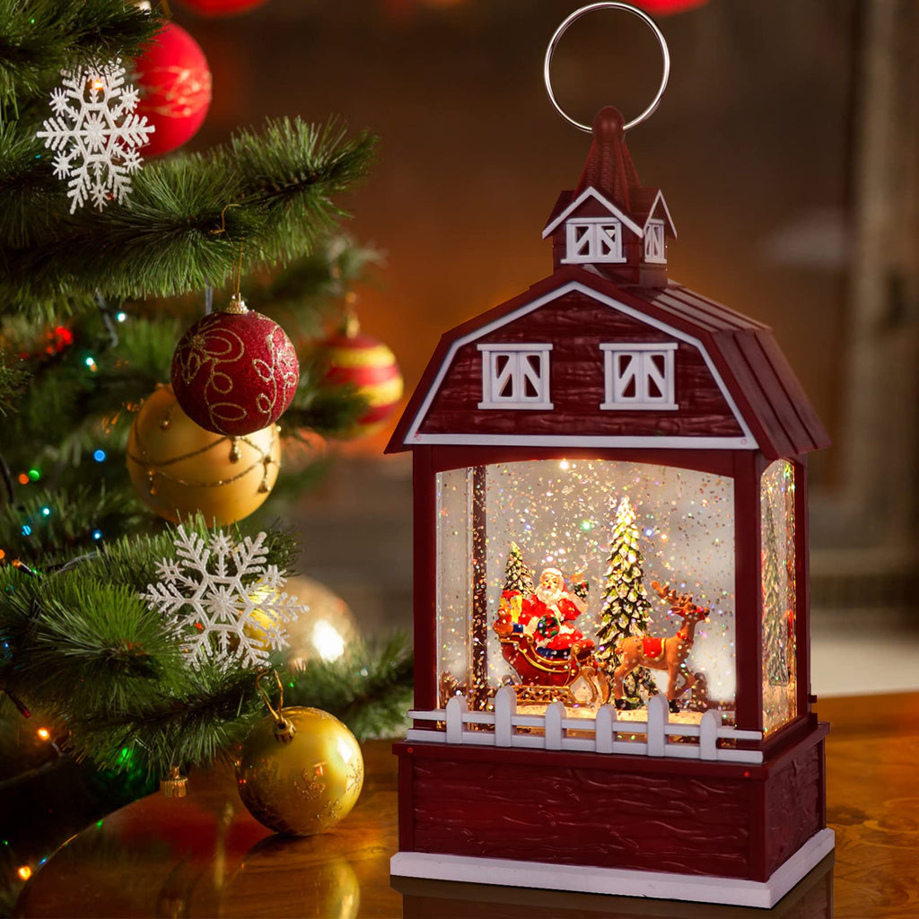 DRomance Halloween Skeleton Snow Globe Lantern with 6H Timer Battery Operated USB Powered Lighted Water Glitters Bronze Canteen Shaped Snow Globe Halloween Decoration Children Gift(6 x 3.2 x 11 Inch) - Halloween Happy