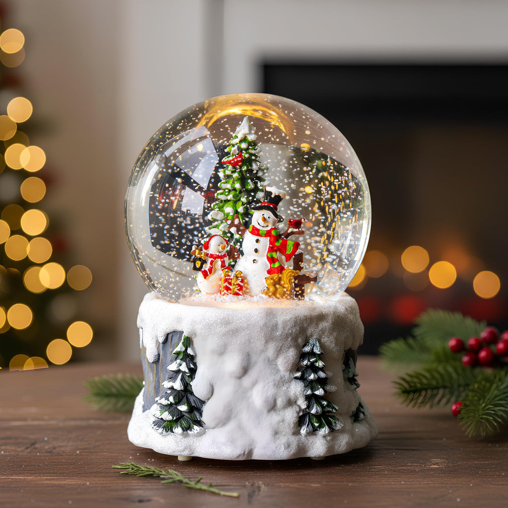 Halloween Snow Globe Lantern Water Glittering Spooky Witch' s Black Cat in Pumpkins with Music, USB Lined/Battery Operated Lighted Lantern for Halloween Festival Decoration Gifts - Halloween Happy