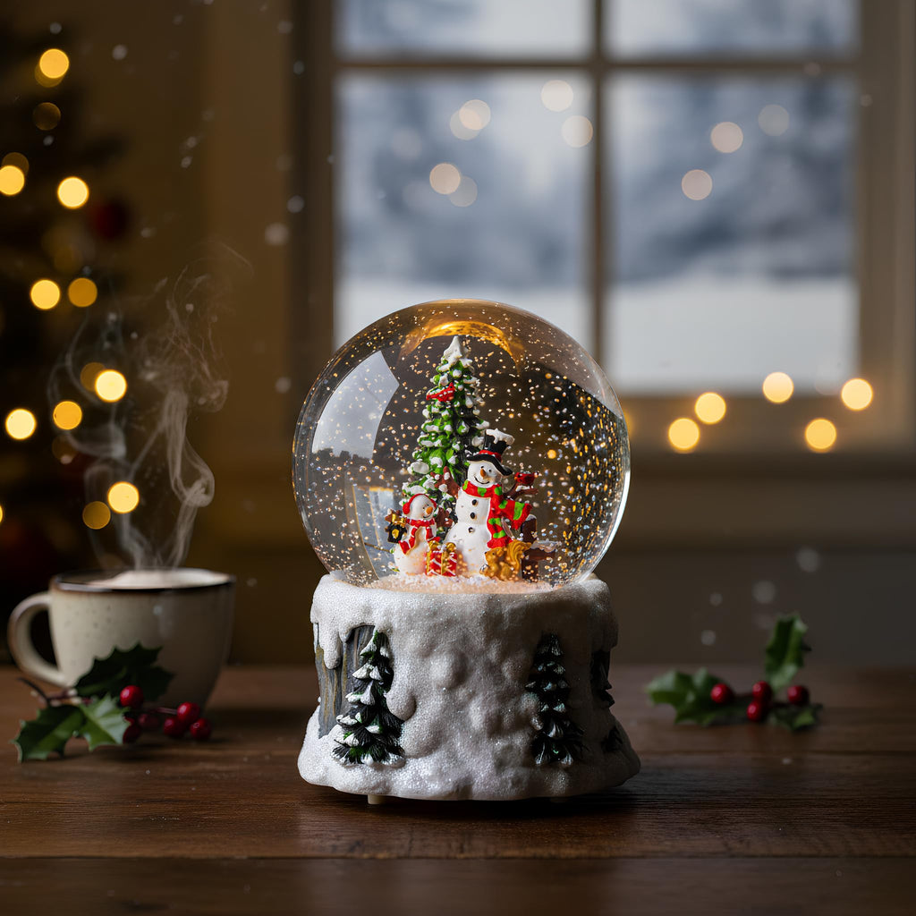 Halloween Snow Globe Lantern Water Glittering Spooky Witch' s Black Cat in Pumpkins with Music, USB Lined/Battery Operated Lighted Lantern for Halloween Festival Decoration Gifts - Halloween Happy